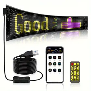 Blumi Light Devil Eyes Light for Cars, Colorful Eye Lamp Soft Screen for Car Accessories, Programmable Flex LED Display, DIY Car Dynamic Smart RGB Led