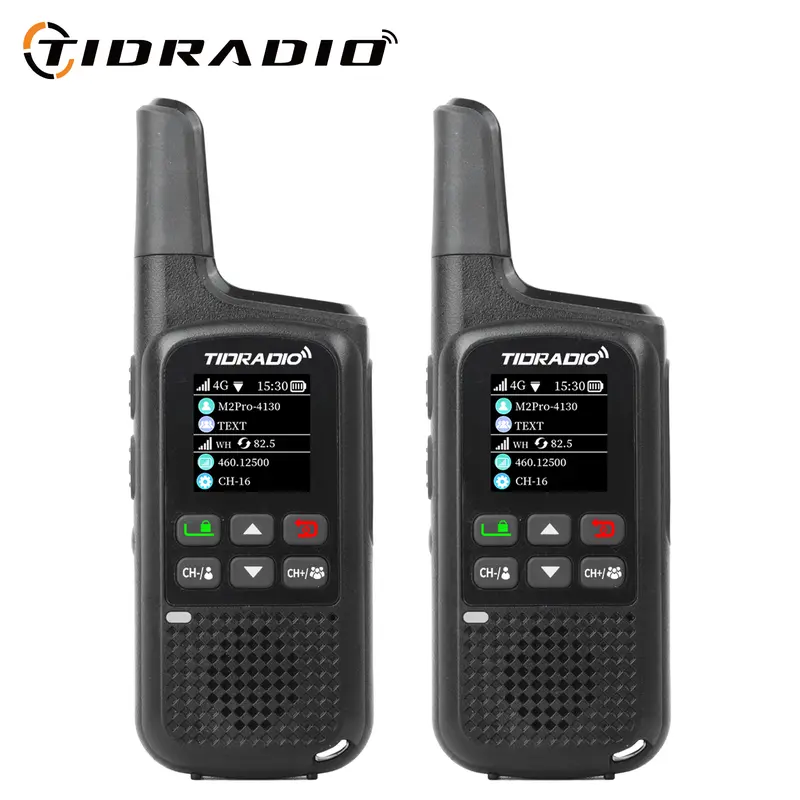 TIDRADIO M2PRO Walkie Talkie Global 4G PoC & FRS Hybrid Radio Included 1 Year Free Data SIM Card, Dual-PTT, Dual Standby, Odmaster App,Blackouts Compatible