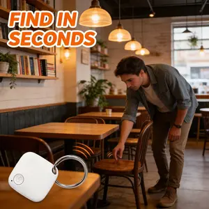 Mini Lost Prevention Device with Lanyard Keychain, Automatic Alarm, Best Invisible GPS Tracker, Anti-Loss Device, Compatible with Phone, Kids Gift