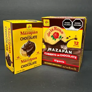 De La Rosa Chocolate Covered Mazapan, Peanut Candy 16 Piece Box mexican chocolate