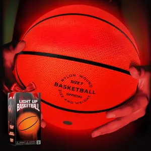 Glow in The Dark Basketball Size 7, Light Up Basketball for Night Games, Cool Birthday Gift for Boys Age 7-12, Teen Outdoor Sports Toy Halloween