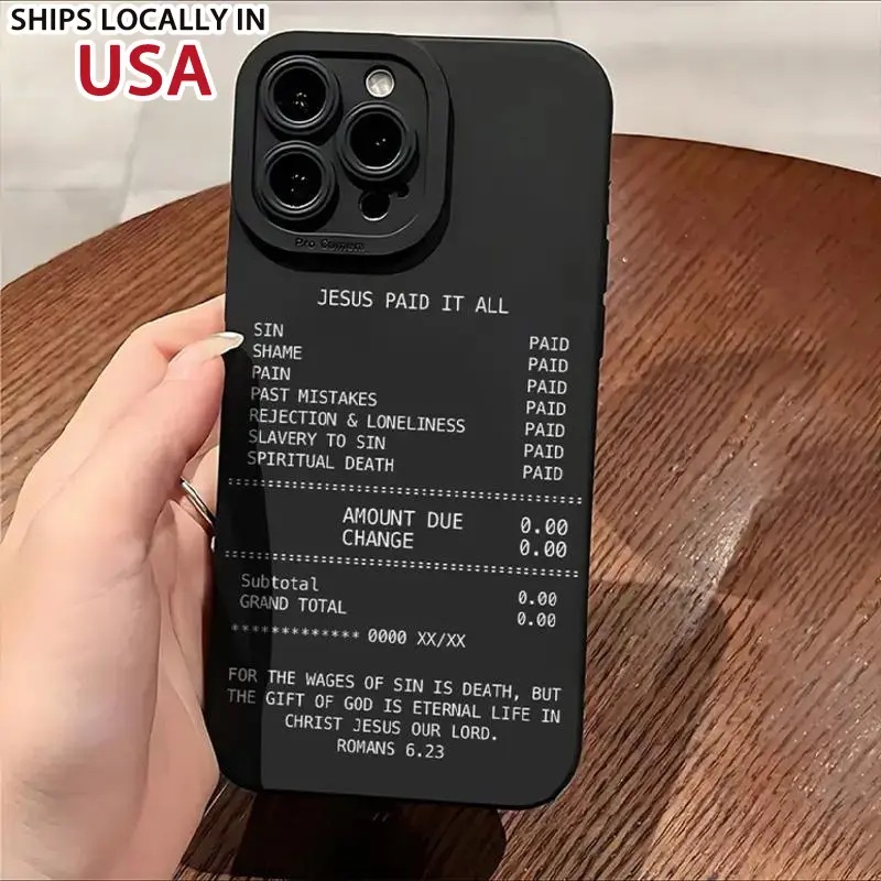 Bible Verse Pattern Phone Case - Soft Flexible Shockproof Casing, Full Body Protective Cover for iPhone 11 12 13 14 15 Pro Max, Anti-Yellow Phone Accessory with Easy Install/Remove & No-Scratch Design