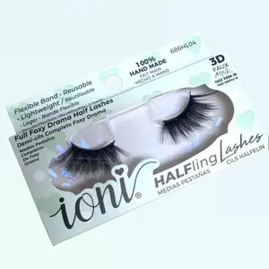 Ioni Lashes False Eyelashes 3D Faux Mink Full Foxy Drama Half Halfling Strip Cosmetic Makeup Gothic