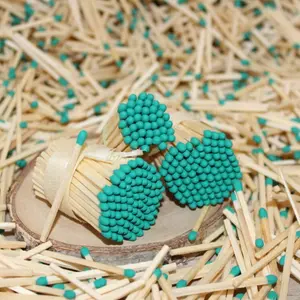 200 Teal Tip Matches - Perfect for Refilling Jars with Extra Matches & Adhesive Strike Paper Included - Lighter Tin Matches