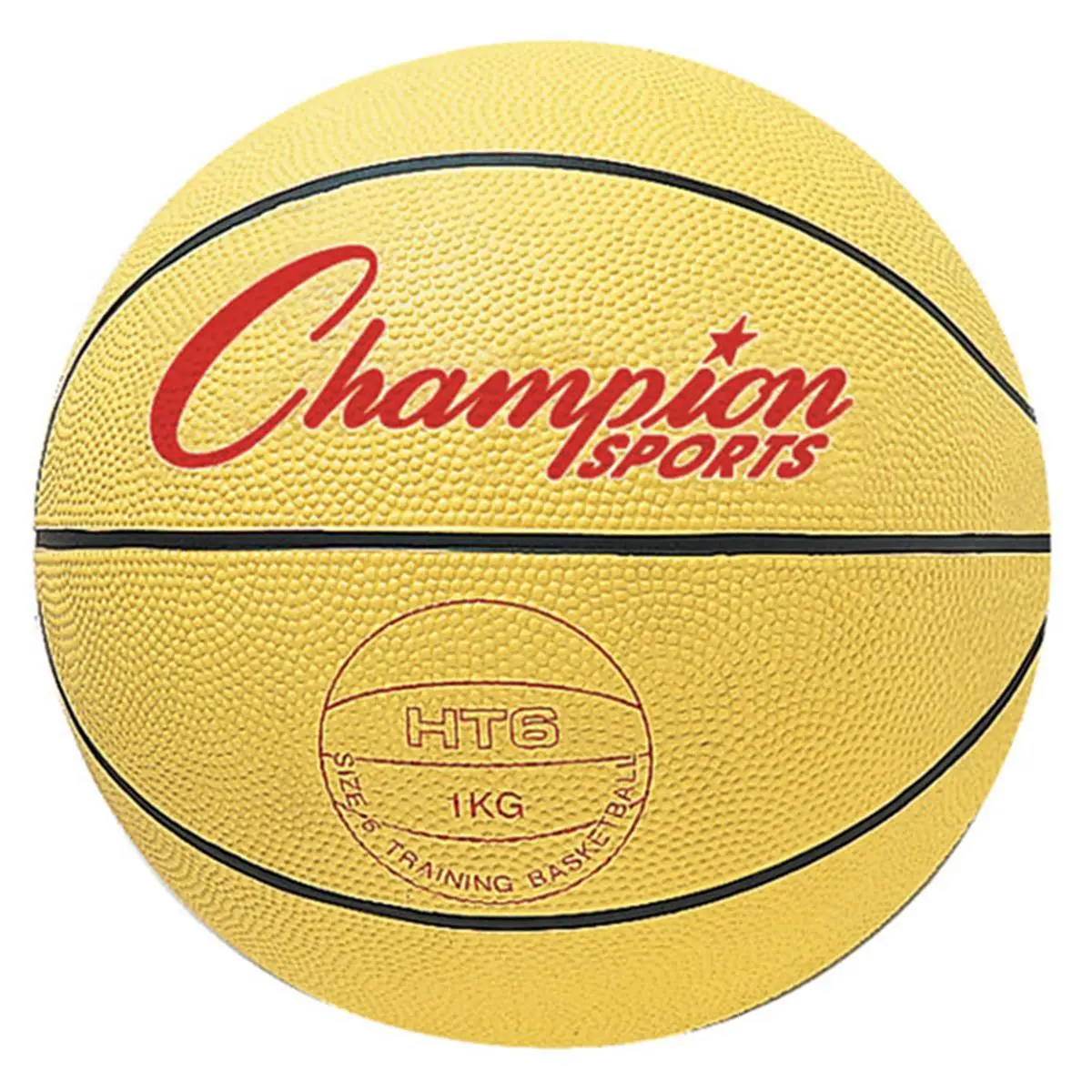 CHAMPION Weighted Training Basketball - Intermediate Size (28.5 in), Composition Rubber Cover, Heavy Rubber Sports Training Equipment, Ball Size Basketballs, Training Aid Basketballs