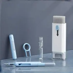 7-in-1 portable liquid-free air dust removal universal electronic cleaning kit - Internal components, interior decoration and accessory cleaning for computers, keyboards, AirPods compatible, mobile phones, screens, 7-in-1 multi-functional computer keyboar