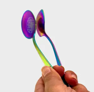 Rainbow Titanium and Stainless Steel Musical Spoon Set