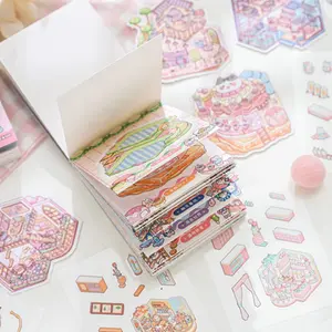 Mini Scene Sticker Book Set, DIY Scrapbook Stickers, Fun Stress Relief, Miniature Scenes, Creative Craft Supplies, Perfect for Hobbyists