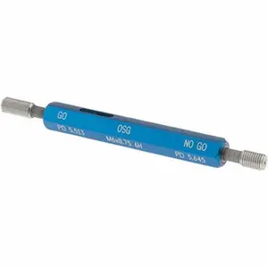 OSG USA, INC. Plug Thread Gage: M6x0.75 Thread, 6H Class, Double End, Go & No Go Handle Included 1500200500