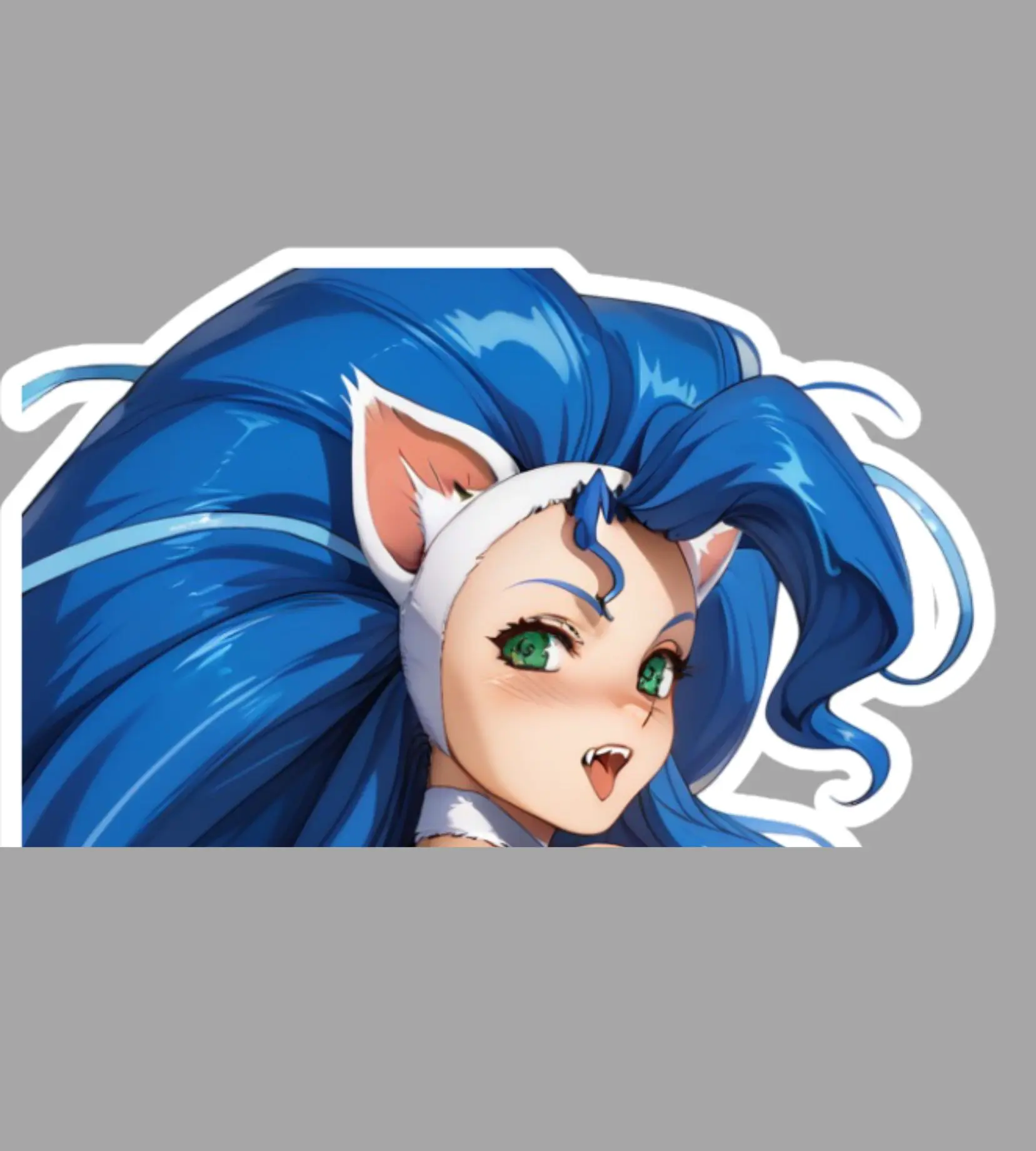 Felicia Darkstalkers Anime Sticker Cute Aesthetic Vinyl Decal For Laptop Water Bottle Waterproof Fighting Game Merch Fan Gift 1