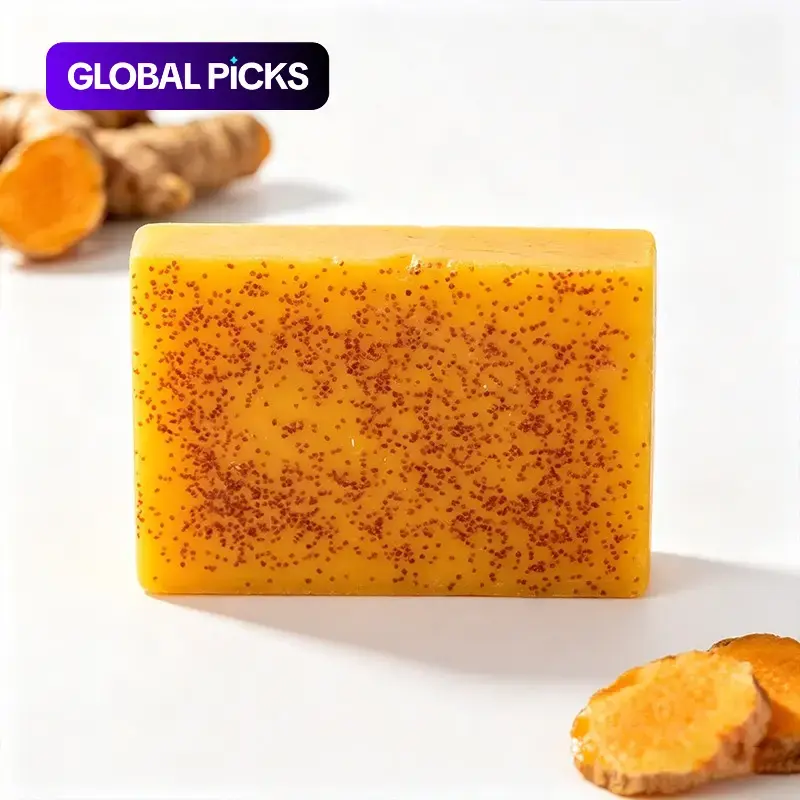 Turmeric and Kojic Acid Cleansing Soap, Brightening, Moisturizing, Hydrating, Gentle and Nourishing, Natural Extract Soap for Daily Body Cleansing, Turmeric Brightening Bar, Ideal Gift #GLOBAL PICKS