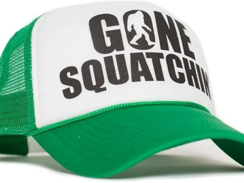 Gone Squatchin' Custom Curved Bill Unisex-Adult Trucker Hat -One-Size Muli Colors