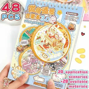 Scene Sticker Set, 3D Micro Landscape DIY Kit, Halloween and Christmas Decorations, Adult and Kids Educational Toy Stickers, Sticker Sheets, Scenes Stickers, Sticker Collage Pack