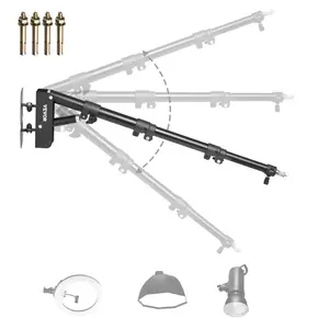 VEVOR Wall Mount Triangle Boom Arm Light Stand 39.37 in/100 cm Ring Light Support Phone Selfie