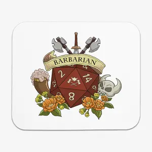 Barbarian D20 Mousepad