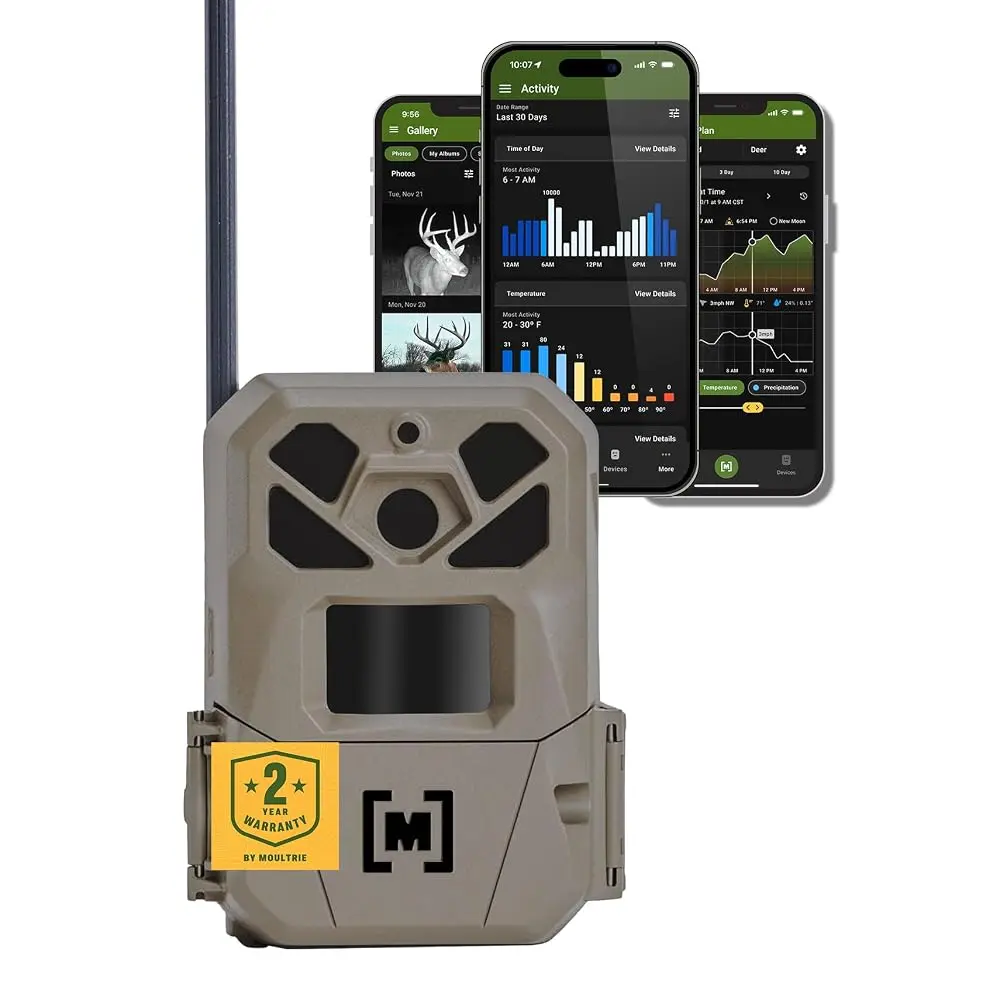 Moultrie Edge 3 Pro Cellular Trail Camera 50MP 1440p QHD Video AI Buck Detection GPS 0.3s Trigger No-Glow Flash