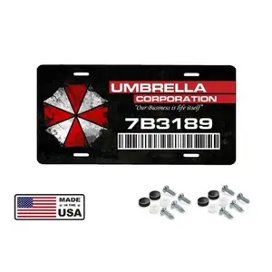 New Custom Resident Evil Umbrella Corporation Vanity License Plate Car Tag
