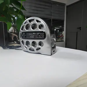 Dull Silver Hollow Stainless Steel Tape Measure, Wear-Resistant High Precision Rustproof Imperial Dual Scale Measurement