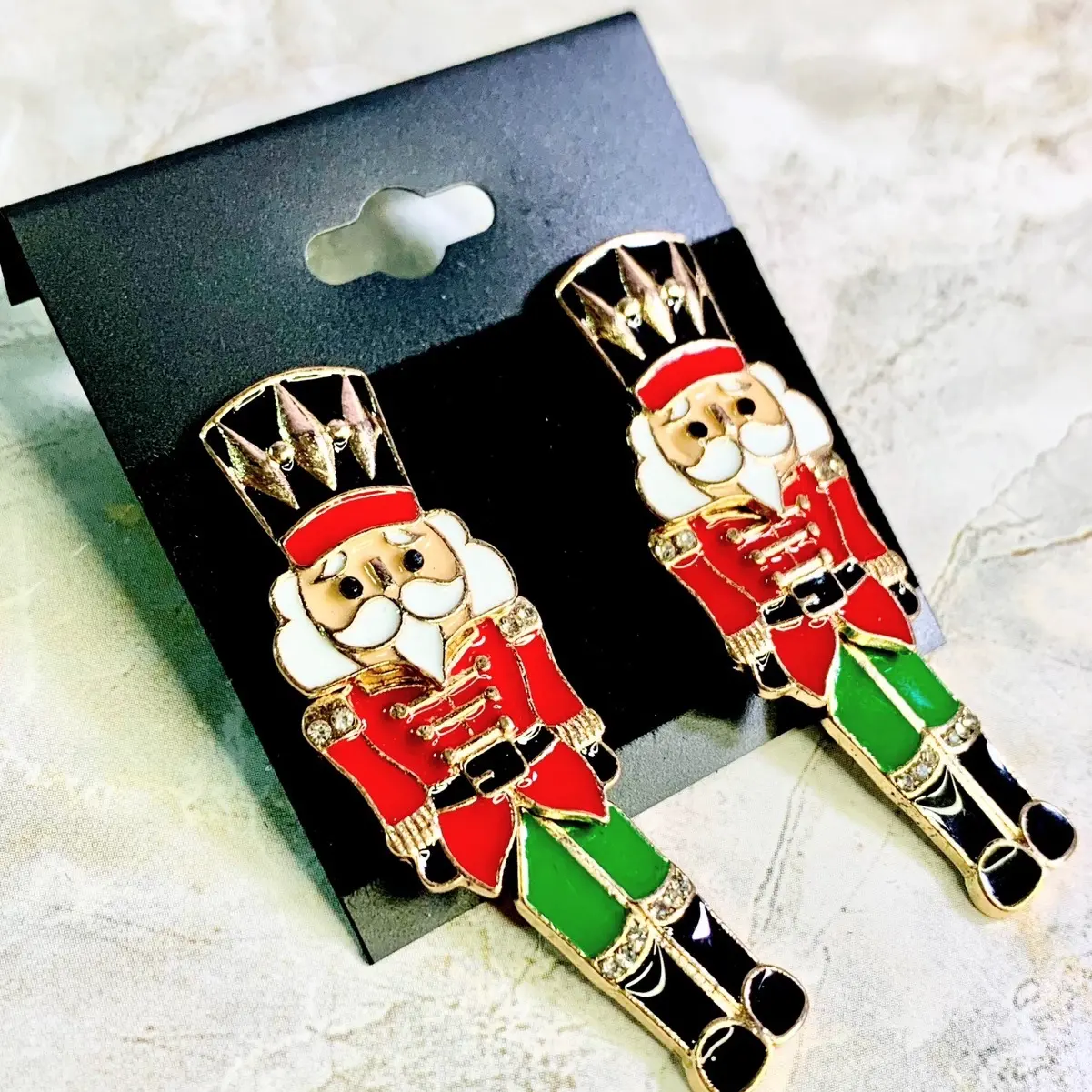 Nutcracker Christmas Earrings - Festive Holiday Accessories
