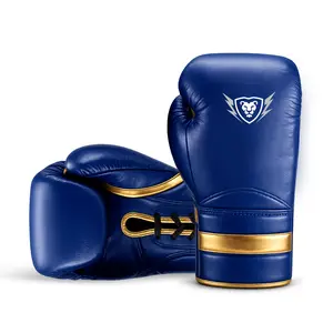 Cowhide Leather Boxing Gloves Training Kickboxing for Men Women 16Oz