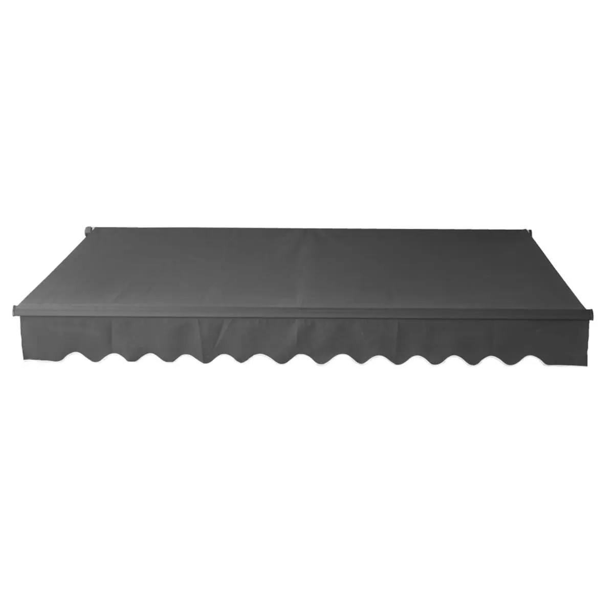 Aleko AB12X10BK81 Manual Retractable Aluminium Patio Canopy Awning - 12x10 ft,11x9.5 ft,59 lbs,Powder Coated Steel Frame,Hand Crank,Sun/UV Protection,Vertical Wall Brackets,Wall Mounted,Ceiling Brackets,Car Exterior Sunshade,Balcony Use,Assembly Required,