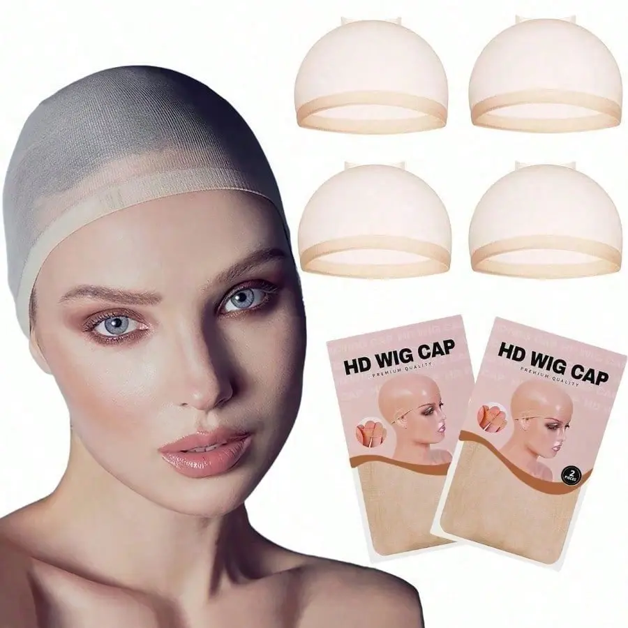 GC   Kingsup Hair 1 PACK Invisible HD Human Hair Wig Cap Stretchable Elastic Hair Net For Women