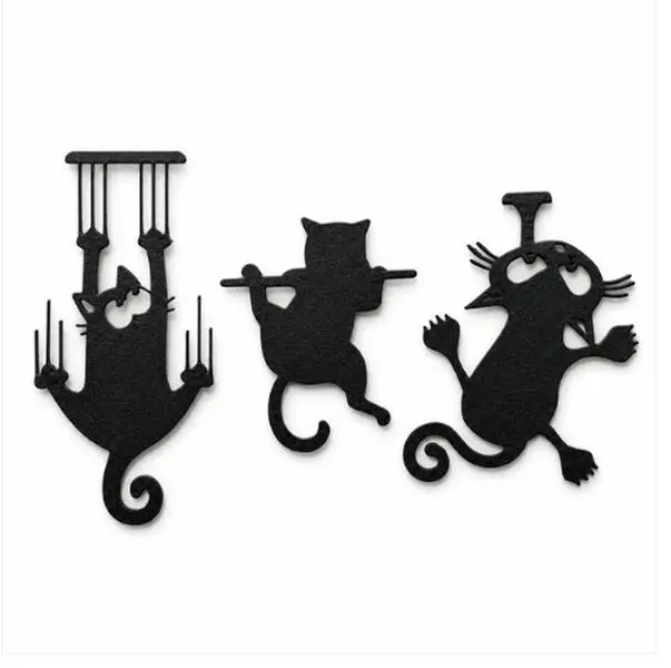 3-Pack Black Cat Bookmark Set