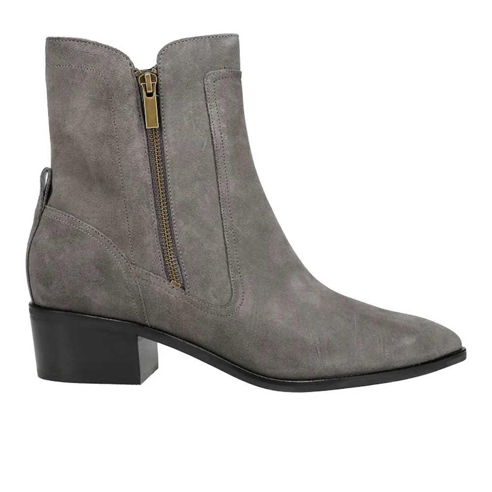 Cole Haan Womens Teegan Pointed Toe Zippered Casual Boots Low Heel 1-2" - Grey