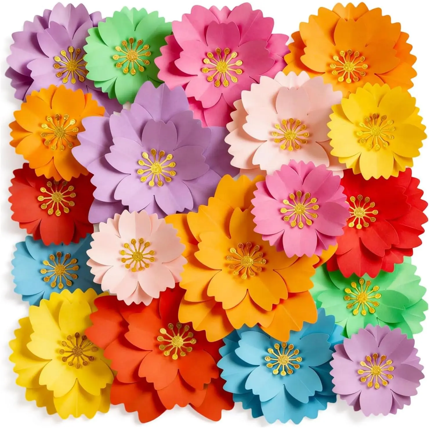 24pcs Large Paper Flowers Decorations for Wall Mexican Colorful Tissue Paper Flowers for Fiesta Nursery Baby Shower Birthday Party Backdrop Wedding Decor20