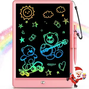 LCD Writing Tablet for Kids 10 Inch Colorful Toddler Drawing Tablet Reusable Doodle Board Electronic Drawing Pads Educational and Learning Kids Toys for Girls(Pink) Birthday Protection Screen Blue Digital Products Portable