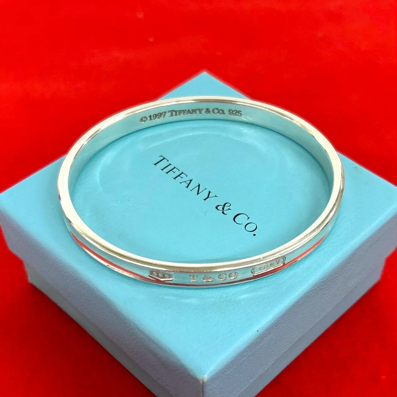 Pre-owned Tiffany & Co. Sterling Silver 925 (Ag925) Small Leather Goods TIFFANY&Co. Silver925 Bangle