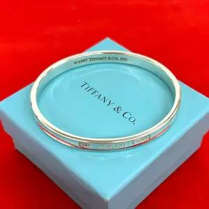 Pre-owned Tiffany & Co. Sterling Silver 925 (Ag925) Small Leather Goods TIFFANY&Co. Silver925 Bangle