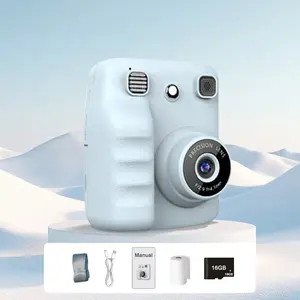 Creative Drawing Photo Print Digital Camera, Portable Instant Print Toy, USB Charging, Gift for Little Photographers