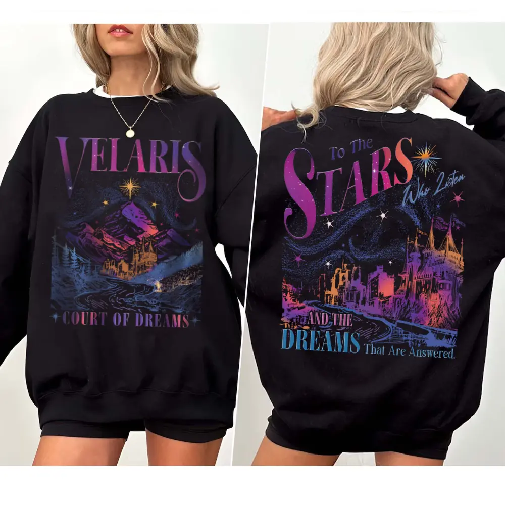 Velaris City of Starlight TShirt/Sweatshirt/Hoodie, ACOTAR Night Court Apparel, Fantasy Bookish Merch, Rhysand’s Home Aesthetic, Perfect Gift for Readers