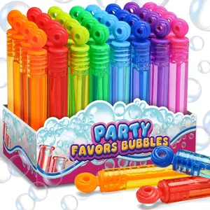 32-Pack Mini Neon Bubble Wands for Kids Party Favors | Goodie Bag Stuffers, Classroom Rewards, Piñata Fillers, Birthday Decorations & Halloween Treat Toys
