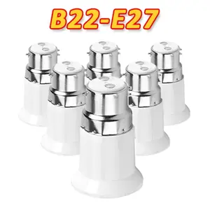 High-Quality B22 to E27 Lamp Base Adapter For Lighting Fixtures, Bulbs & Electrical Appliances Sturdy Bakelite Material, Flexible Arm, Easy Conversion for Home & Office Use