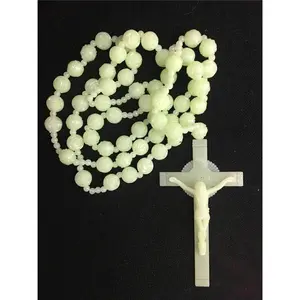 Glow in the dark Rosary Necklace extra long Catholic Religious wall  Rosary 35"