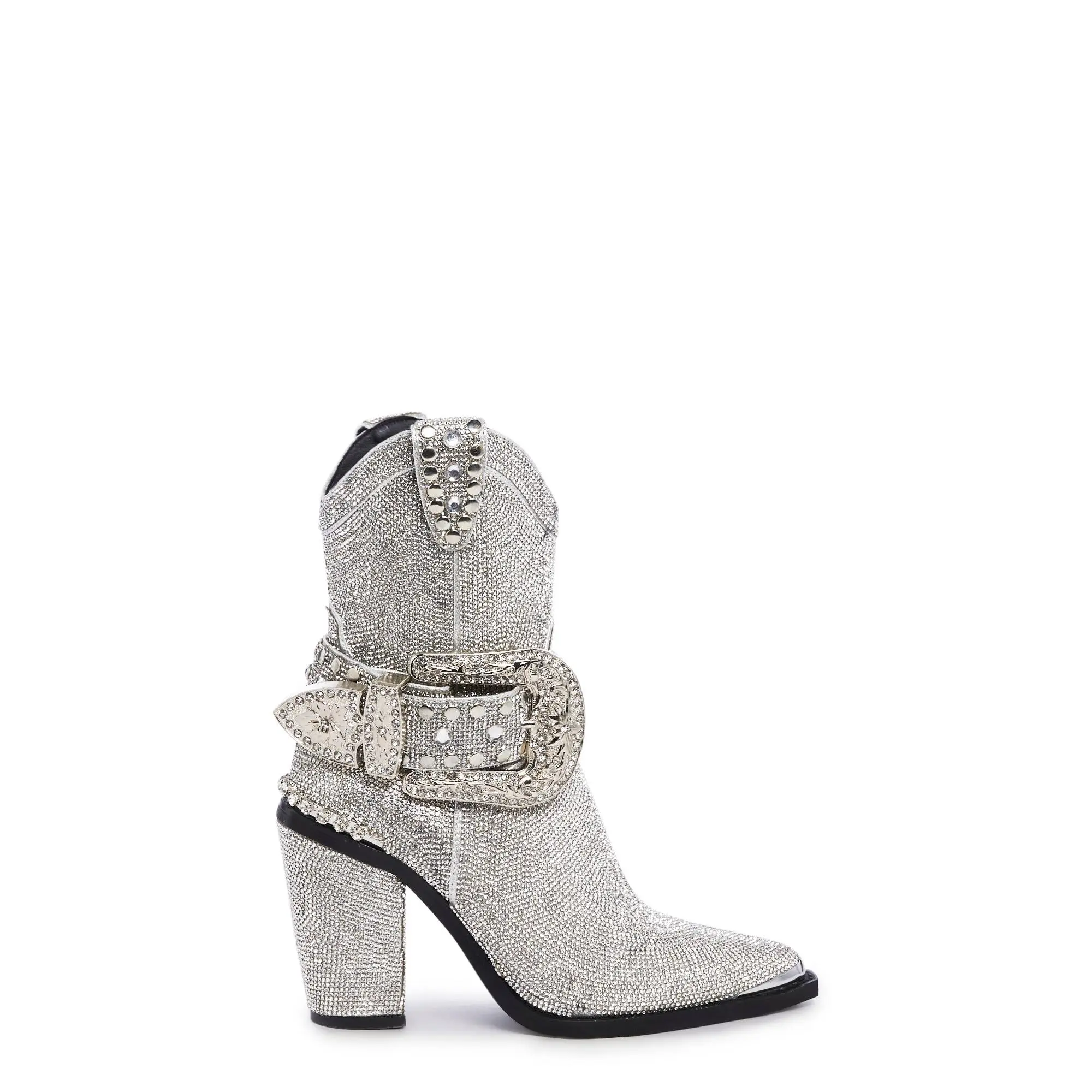 Sharp Sheriff Shine Cowboy Boots - Silver