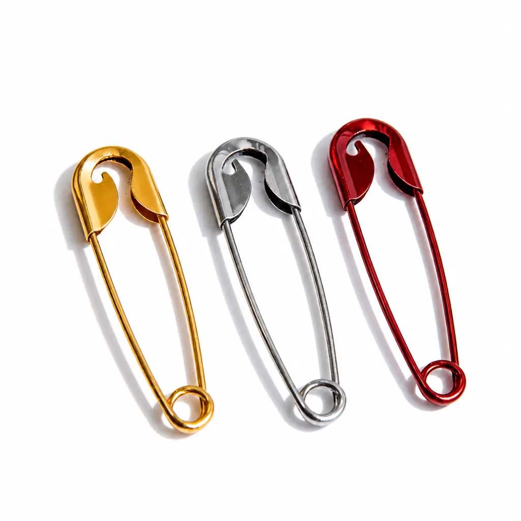 Monarch Mega Safety Hairpin 3 Pack (Gold, Silver, Red), Viral TikTok 2026 Y2K Hair Accessory, Oversized Safety Pin Hair Clip for Women, No-Slip Strong Hold Hair Barrette for Thick Hair, Easy Bun Updo Styling Essential,