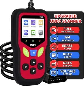 V OBD Scanner Diagnostic Tool Erase Engine Light Code Scanner Tool with Reset, + DTC, Data Printed, Data Stream, I/M Readiness, Car & Truck Scan Tool for All Vehicles Since