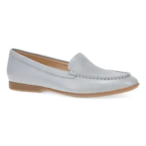 Dansko Grey Tumbled Leather Slip On Loafer- Lorri