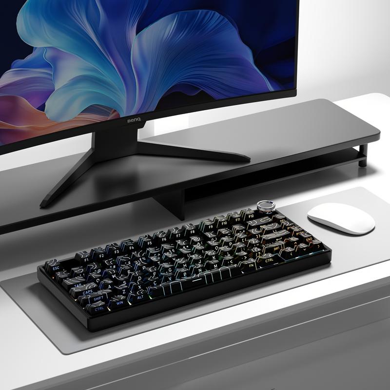 Minimalist Theme Side Engraved Translucent Keycap, Full Five Sided Heat Sublimation Keycap, Keyboard Accessories for Gaming