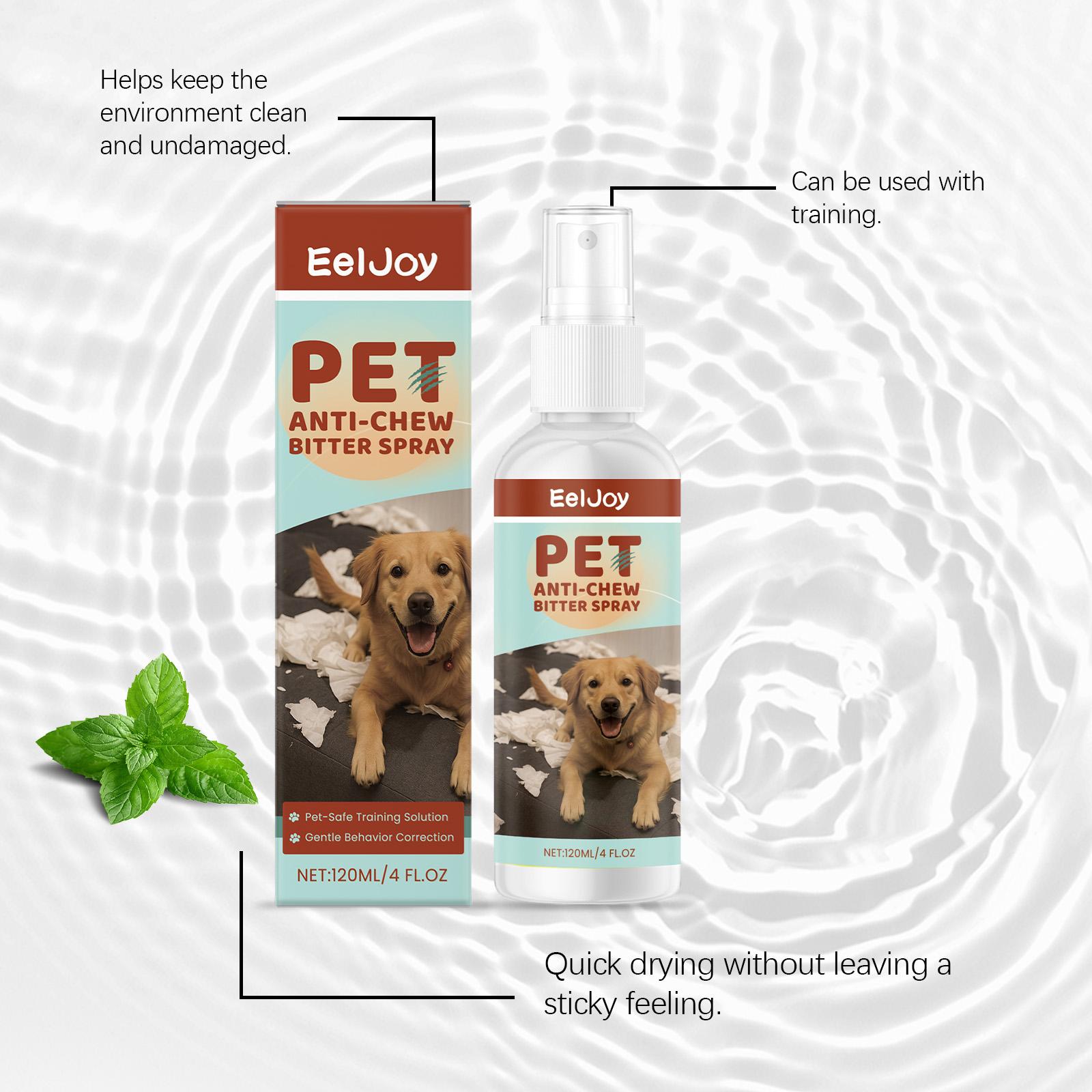 EelJoy Anti-Chew Spray for Cats & Dogs  Gentle Formula for Behavior Correction Training