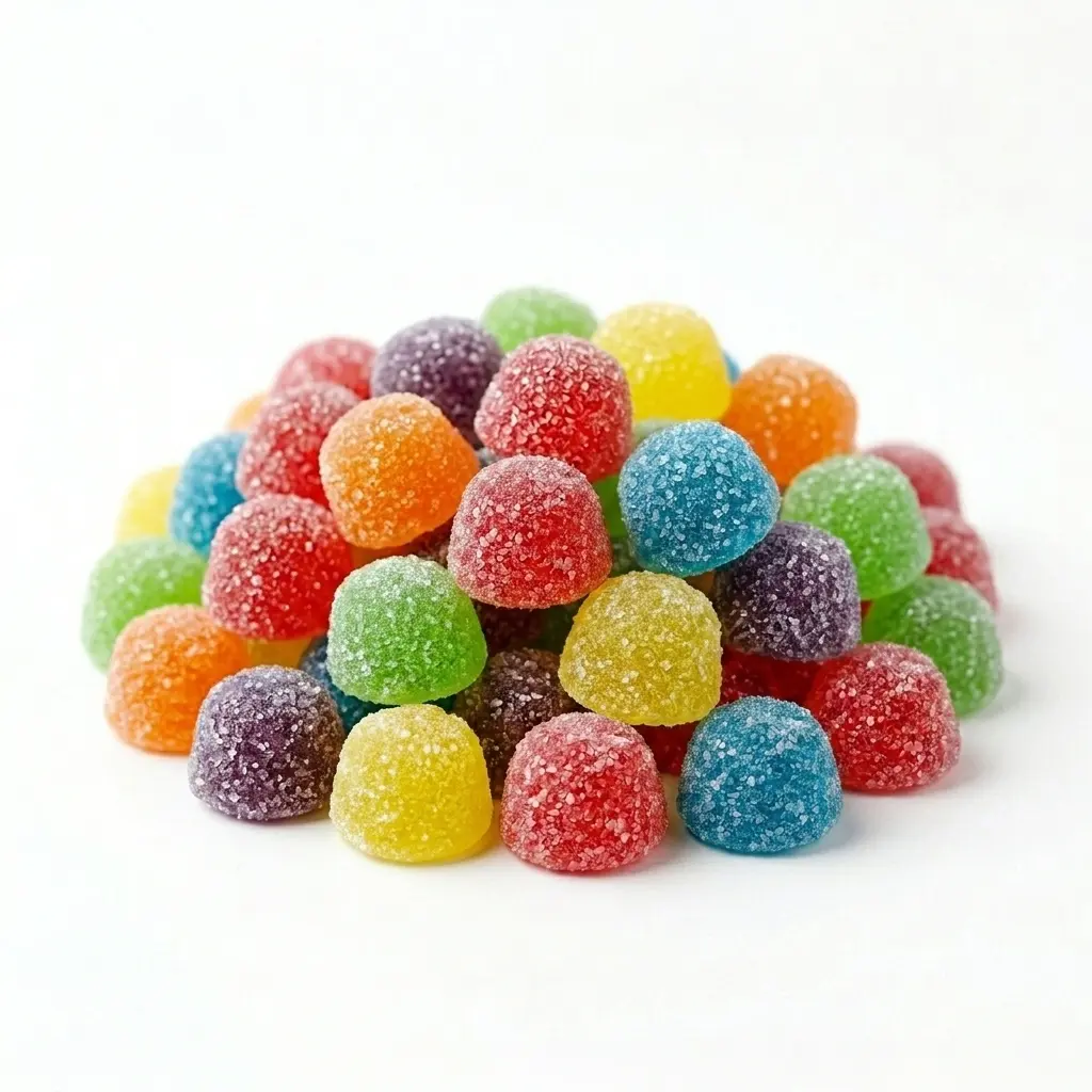 Assorted Sour Buttons Candy Soft Chewy Fruity Sour Candy