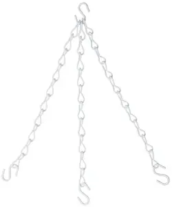 18 in. Hanging Flower Pot Chain Plant Hardware Accessories N275-040, White