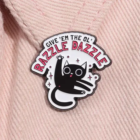 Cartoon Cute Dancing Cat Design Brooch Clip, Fashion Alloy Badge for Daily Clothing Decor, Enamel Pin Suitable for Backpacks, Jeans, Scarves, Hats Decoration, Emblem Badge Decoration, Lapel Pin, Decor Pins