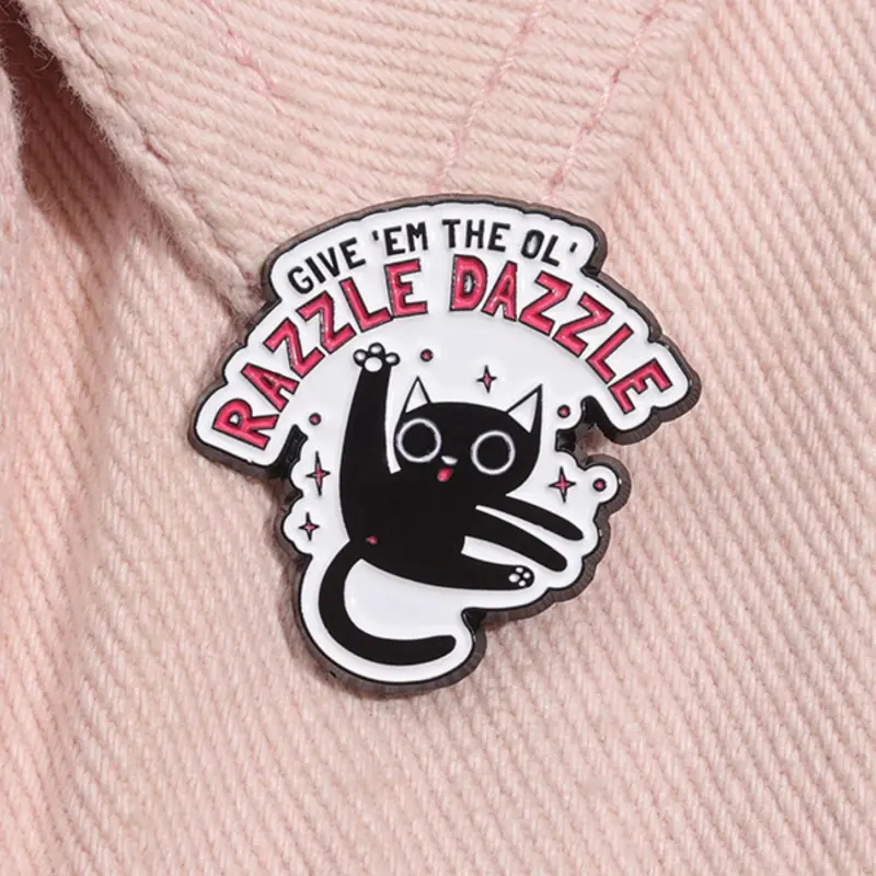 Cartoon Cute Dancing Cat Design Brooch Clip, Fashion Alloy Badge for Daily Clothing Decor, Enamel Pin Suitable for Backpacks, Jeans, Scarves, Hats Decoration, Emblem Badge Decoration, Lapel Pin, Decor Pins
