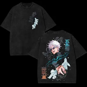 valentine shirts Gojo Satoru Geto Suguru Besties v3 hot JJk Jujutsu Kaisen Anime Manga 2 sided Washed T-shirt Soft 90s graphic tees Menswear