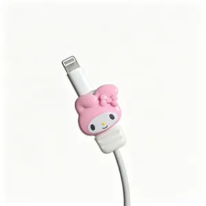 SANRIO My Melody Charging Cable Protector, Home Decor Hanging Accessory with Kawaii Design - Protects Cables and Adds Cute Style to Your Space