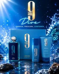 Afnan 9AM Dive Premium 3-Piece Bundle for Men Eau de Parfum Shower Gel & Deodorant